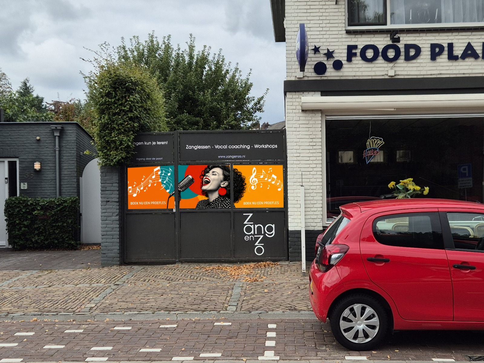 De poort naar Zang en Zo, links naast Foodplanet
